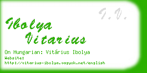 ibolya vitarius business card